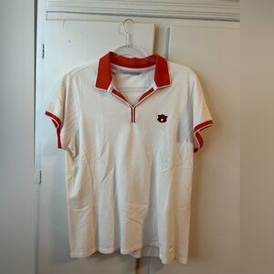 Cutter & Buck White and Orange Women’s Auburn Shirt